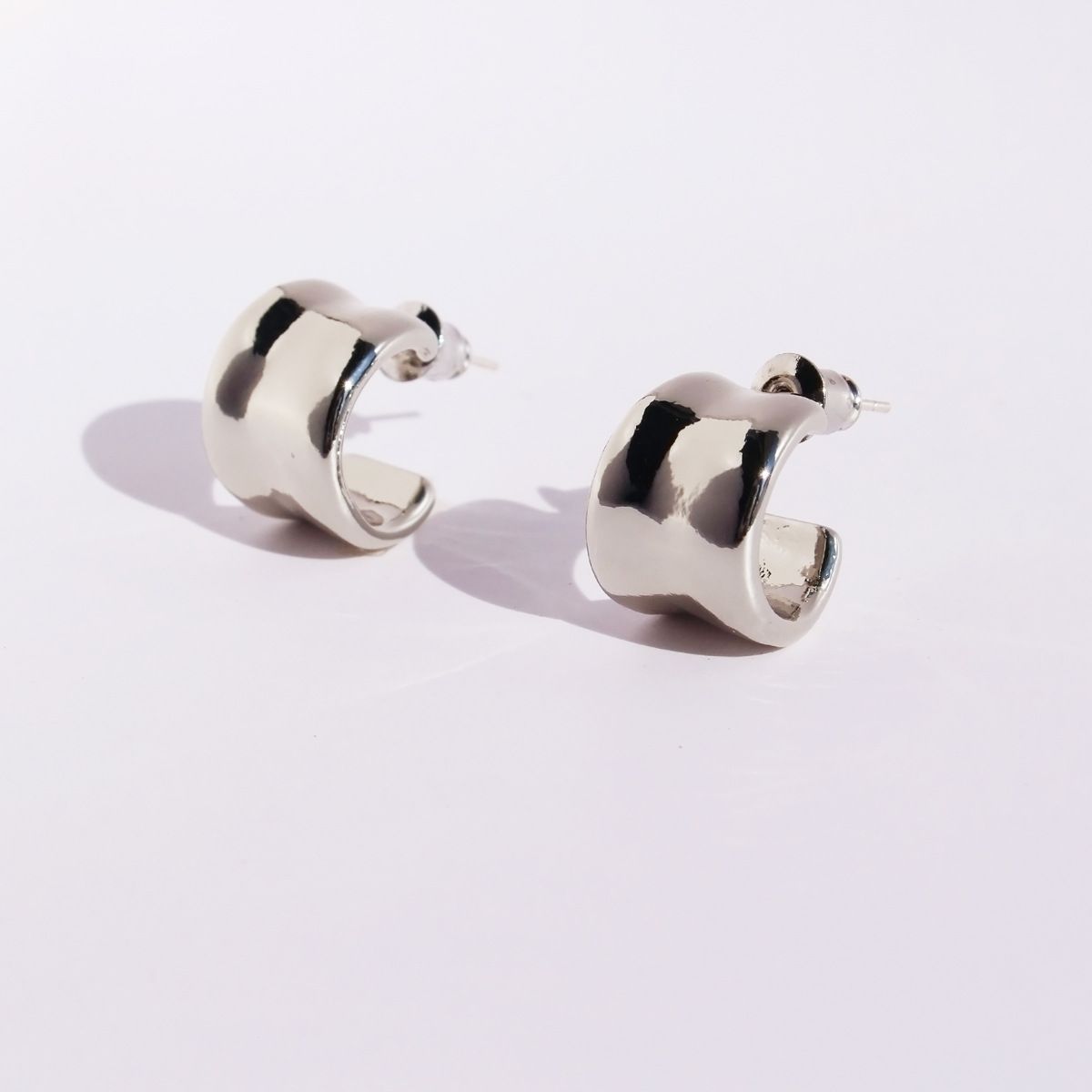 Orecchini a forma di C con specchio alla moda, di nicchia, irregolari, larghi, stile freddo, moda, personalità semplice, versatili_voghion.com