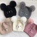 Platform specific autumn and winter children's cartoon double wool ball knitted hat_voghion.com
