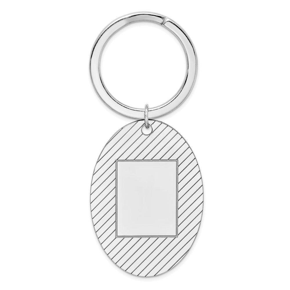 Sterling Silver Rhodium-plated Key Chain_voghion.com