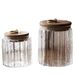 Airtight Glass Tea Storage Canister With Hammered Texture - Large Kitchen Container (BPA-Free Moisture-Proof 1000ml Capacity)_voghion.com