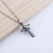 Kreuzring Herren Halskette Hip Hop Persönlichkeit Anhänger Lange Pullover Kette Damen Edelstahl Accessoire_voghion.com