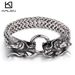 Men's Domineering Double Dragon Multi-Layered Bracelet with Dragon Head Buckle European American Trendy Jewelry Wholesale_voghion.com