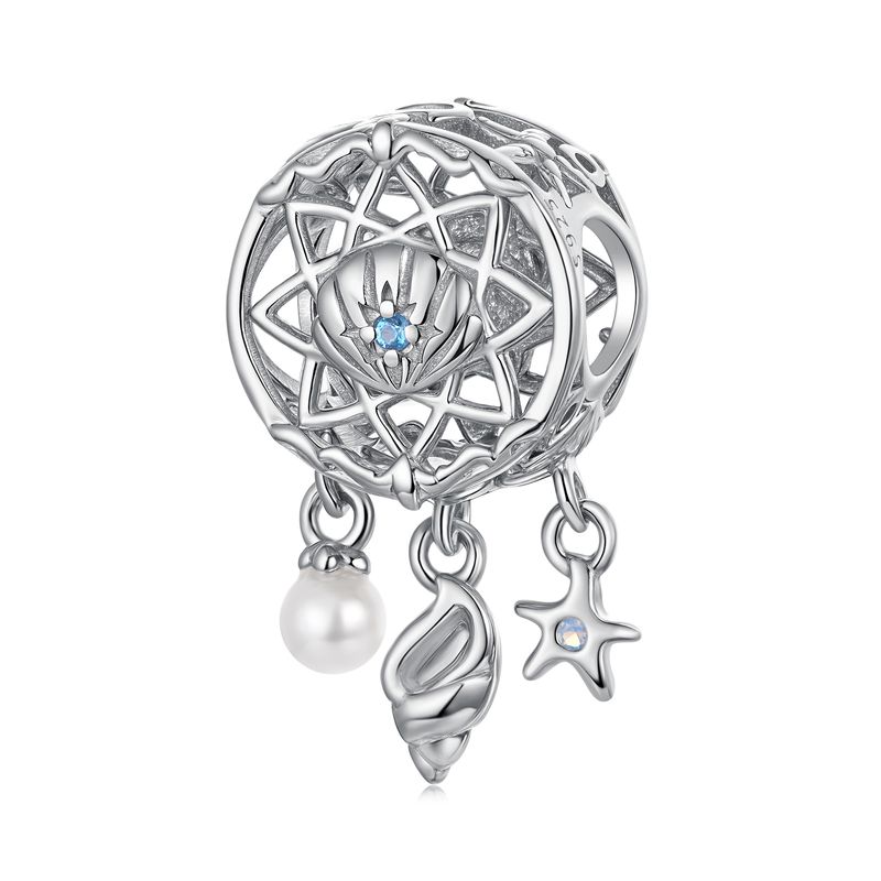 Ocean Dreamcatcher Charm Sterling Silver Charm ,SCC3068_voghion.com
