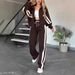 Y2K Striped Zip-Up Tracksuit Set – Trendy Polyester Jogger Outfit For Women, S/M/L/XL/2XL/3XL/4XL/5XL_voghion.com