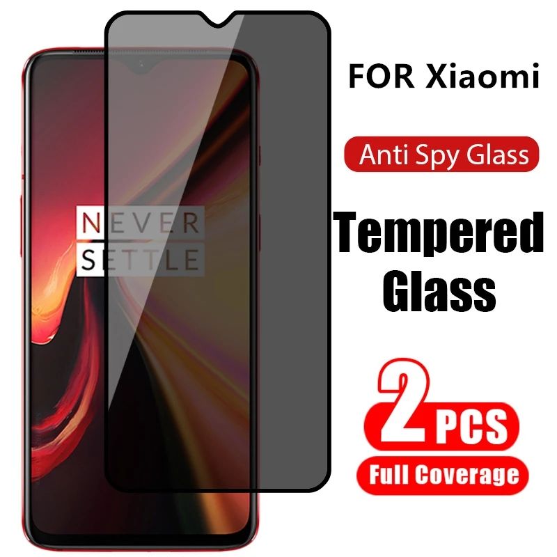 Économiseur d'écran Anti-espion, 1 à 2 pièces, pour Xiaomi Hongmi Note 10 9 8 Pro 9s 9t 8T 8 7 10s 9A 9 9C Poco X3 Pro M3 F3 F2_voghion.com
