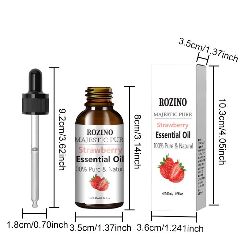 Massaggio naturale per la cura del viso con formula unica, olio essenziale di aromaterapia alla fragola, 30 ml_voghion.com