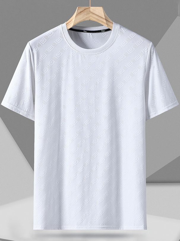 Abbigliamento maschile Nuovo abito estivo da uomo in seta ghiacciata ad asciugatura rapida, jacquard elasticizzato, più grasso, più grasso, marchio alla moda_voghion.com