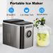 Countertop Ice Maker With 9 Bullet Ice In 7 Mins, Portable Ice Machine With Ice Scoop And Basket , 26.5lbs/24H, Self-Cleaning,Stainless,for Home Office Bar Party_voghion.com