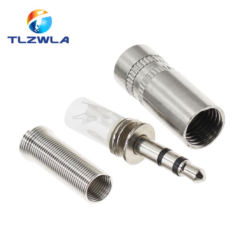 5PCS Metal Repair 3.5mm Male Headphone Plug Mono Stereo Audio Solder Cable Connector 3.5 2Pole 3Pole 4Pole Earphone Jack_voghion.com