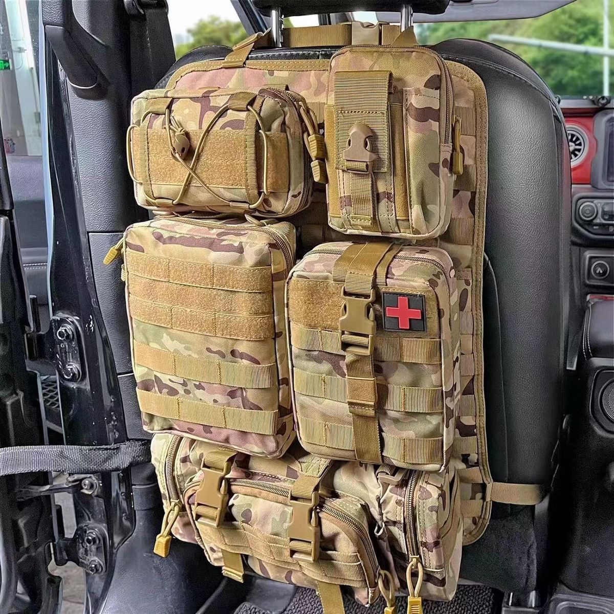 Tactical Storage Bag Car Back Seat Tactical Storage Bag Vehicle Multi-functional Large Capacity Combination Storage Suspension Bag_voghion.com