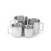 Tazza da birra in acciaio inox 304 per campeggio all'aperto, comoda tazza con manico pieghevole, set da 4 pezzi_voghion.com