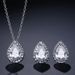 Collana e orecchini a goccia classici e popolari alla moda, set di due pezzi con zirconi AAA intarsiati_voghion.com