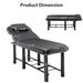 Professioanl Massage Table , Backrest Adjustable, Removable Headrest, Bottom Shelf Storage , Memory Foam Layer Salon Bed,Black_voghion.com