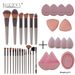 Make-up-Pinsel-Set, 33-teilig, Beauty-Tools, Champagner-Gold, Make-up-Pinsel, Waschschüssel, Beauty-Ei, Puderquaste_voghion.com
