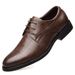 Chaussures en cuir pour hommes printemps mode chaussures en cuir décontractées chaussures d'affaires texture brillante confortable semelle souple slip-on chaussures en cuir pour hommes_voghion.com