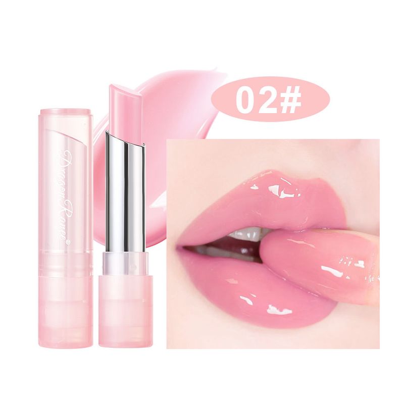 Thermochromer Lippenstift, Gelee-Lippenbalsam mit Farbwechsel, feuchtigkeitsspendend, langanhaltend, bezaubernder rosa getönter Lippenstift_voghion.com