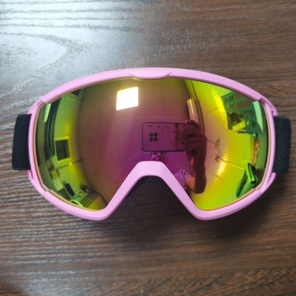 New spherical children's double-layer anti fog ski outdoor windproof glasses, riding goggles, face mask_voghion.com