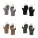 New Alpaca Wool For Cycling, Autumn And Winter, Warm, Fleece-Lined, Half-Finger, Work Gloves, Thickened, Cold-Proof,_voghion.com
