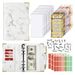 Refillable Notebooks A6 Loose Leaf Budget Book Marble Notebook Fruit Card PU Hand Account Book Loose Leaf Folder Hand Account Book_voghion.com