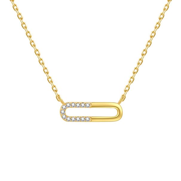 Collana da donna in argento sterling 925 con piccolo quadrato geometrico fresco e leggero, catena a clavicola di lusso_voghion.com