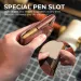 Waterproof Multifunctional Compact Wallet Handmade PU Leather Built-in Pen Slot Front Pocket Wallets Money Clip Travel_voghion.com