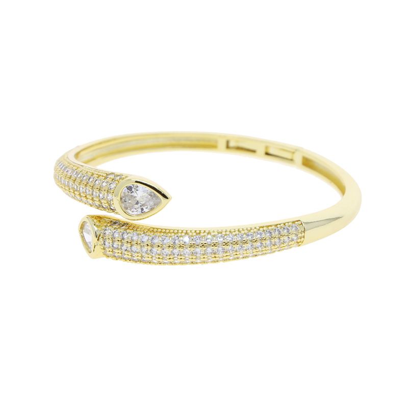 Braccialetti Hip Hop per le donne con zirconi oro e argento stile punk bracciali gioielli_voghion.com