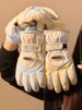 ute Full Finger Touch Screen Ski Gloves Women's Winter Heattech Cycling Fleece-lined Thickened Cold Protection Water_voghion.com