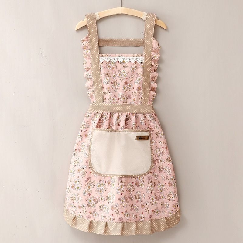Combinaison en pur coton pour la cuisine, la maison, la salle à manger, la cuisine, combinaison spéciale célébrités Internet, vêtements de protection pour femmes,_voghion.com