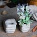 Gardening Creative Succulent Flower Pot Cement Palm Craft Rustic Vintage Floor Garden Decoration Ornament_voghion.com