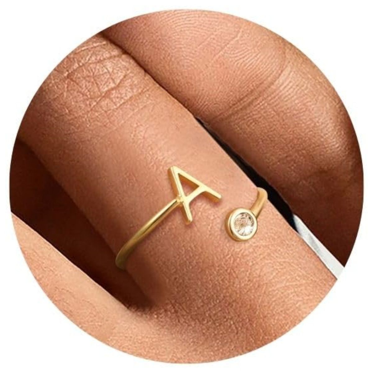 Hot Sale, Messing med ekte gullbelegg, Enkelt temperament, Nisjedesign, Engelsk bokstavring_voghion.com