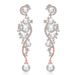 1 par de pendientes largos de perlas y flores de cristal austriaco para mujer, pendientes colgantes de araña para boda, joyería de fiesta, regalo_voghion.com