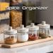 Glass Spice Jars Kitchen Seasoning Organizer Bottle With Spoon Lid Oil Brush Honey Soy Sauce Canister Sets Salt Pepper Shakers_voghion.com