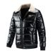 Herrenbekleidung Lederjacke Herren Plus Samt Verdickte Baumwolljacke Lammwolle Reversjacke Motorrad Lederjacke Herrenjacke Baumwolljacke_voghion.com
