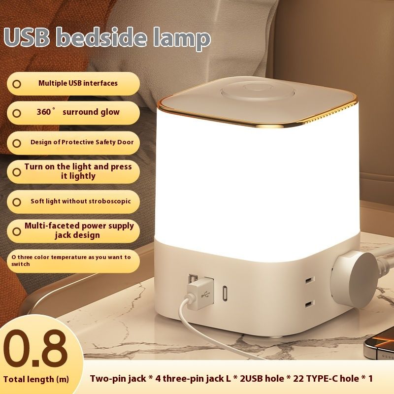 Domestic Premium Smart Bedside Night Light For Home Dormitory Baby Feeding Sleep Eye Protection Bedroom Rechargeable_voghion.com