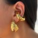 Spot Factory INS INS Retro Titanium Steel Simple Versatile Hammer Surface Water Drop Hollow Earrings_voghion.com