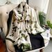 Spring, Summer, and Autumn New Korean Edition Simulated Silk Women's Camellia Decoration Versatile Shawl Sunscreen Beach_voghion.com