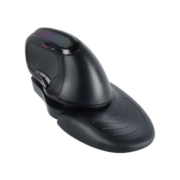 Mouse wireless verticale ergonomico con angolazione regolabile, luci colorate, mouse RGB da gioco per computer ricaricabile per desktop_voghion.com