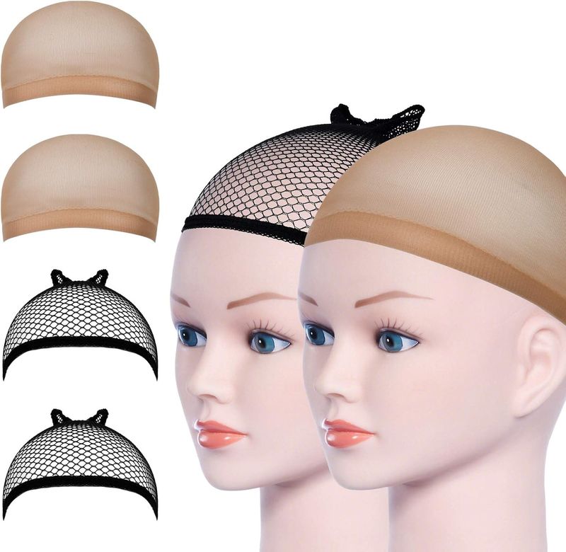 Wig Hairnet, Suitable For Long And Short Wigs, Nylon Elastic Breathable Wig Cap, Unisex Wig Cap, Suitable ForWomen's Real Hair Wigs, Role-playing Wigs_voghion.com