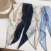 Versione coreana della fascia per capelli a righe primaverili ed estive, fascia per capelli in seta da donna, fascia triangolare, quadrato alla moda_voghion.com