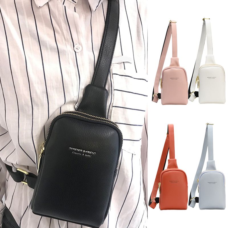 Lihao Sac à bandoulière en cuir pour femme avec imprimé lettre et fermeture éclair lisse et réglable Capacité spacieuse Décorer Sac à bandoulière en cuir Rouge_voghion.com