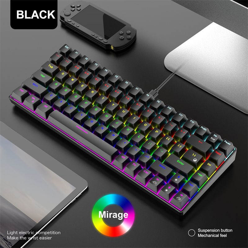 swappable K Hot Wired Mechanical Keyboard Magic Color Backlight key Game Office Keyboard Suitable For      eyboard       eyboard_voghion.com