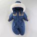 Tuta da neve invernale per neonati, in un unico pezzo, calda e impermeabile, per bambini piccoli (1-3 anni), con cappuccio staccabile e chiusura con cerniera._voghion.com
