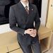 CT Dreiteiliger Business-Anzug aus Wollmischung, formeller Zweireiher, Übergröße, Hochzeitsanzug für Herren_voghion.com