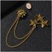 Herrenkette Fünfeckige Sternbrosche Quaste Einfache Pin Anzug Modeaccessoires Abzeichen Persönlichkeit Brustblume_voghion.com