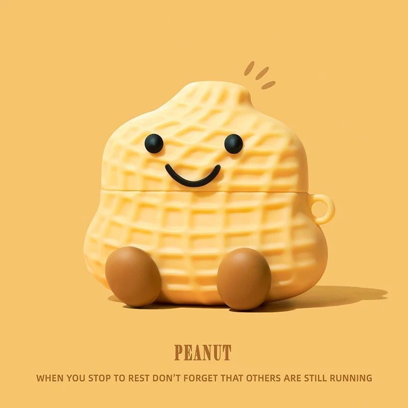 Cute Peanut Compatible With A Pple 4 Bluetooth Earphone Protective Case 1/2 Shockproof Soft Shell Pro 3 Generation New_voghion.com