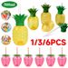 1/6 STÜCKE 500 ML Ananas Stroh Wasserbecher Erdbeere Trinkbecher Hawaiian Sommer Saftbecher Tropical Beach Pool Party Deco_voghion.com