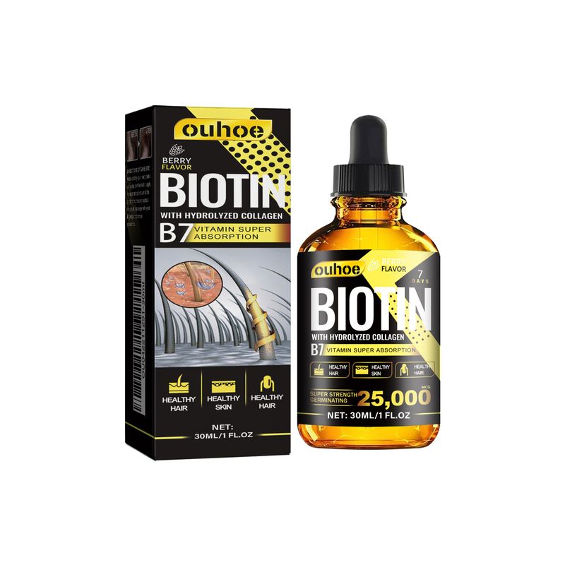 OUHOE Collageen B7 Vitamine consolideren, dicht voorkomen gebroken haar en beschermen haaressentieolie_voghion.com