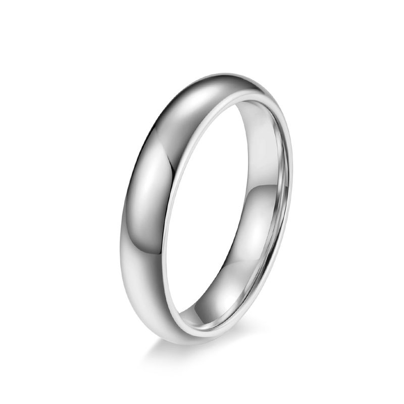 Anello da uomo curvo liscio antigraffio in acciaio al tungsteno, anello di coppia in oro al tungsteno duro, anello singolo per il mignolo, gioielli da mano_voghion.com