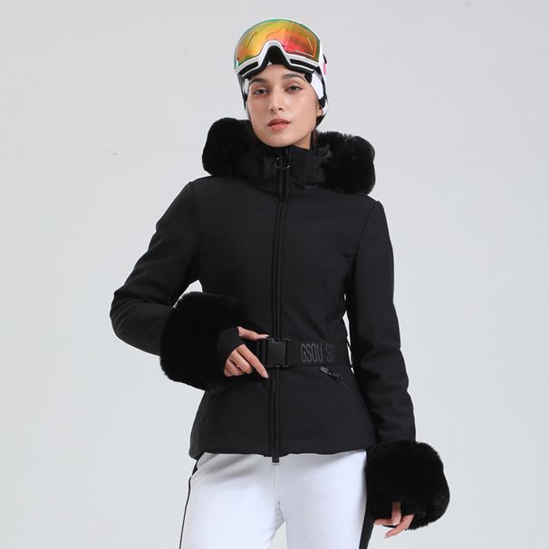 001 Nuova giacca da sci invernale imbottita calda slim fit da donna con doppia tavola antivento impermeabile per il freddo estremo_voghion.com