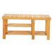 90cm Strip Pattern Tiers Bamboo Stool Shoe Rack with Boots Compartment RT_voghion.com